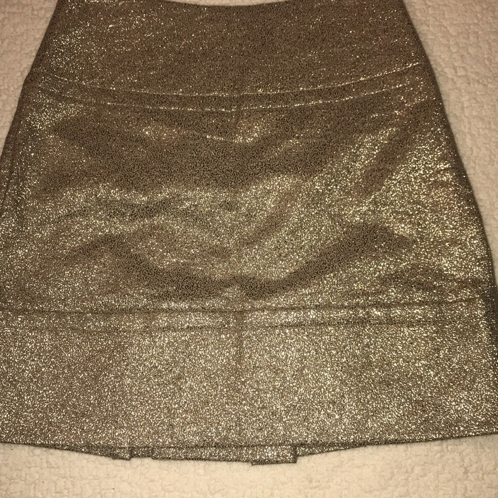 NWOT Vivienne Tam Gold Metallic Skirt - Picture 6 of 6